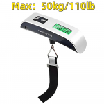 WIKHOSTAR Kaasaskantav LCD digitaalne kohver, kaalutasakaalu, rippuv rihmaga kohver, 50 kg/110 naela