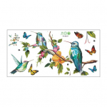 Lindude mustriga seinakleebised Eemaldatav PVC-st autoakna seinakleebis &uuml;hiselamu jaoks 30*60cm