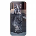 Korpused Samsung Galaxy A7 2018 kaanele, silikoonv&auml;rviline telefoni&uuml;mbrise kate Samsung A7 2018 A750 A750F 6,0-tollise kaitsekesta jaoks Samsung A7 2018 A750