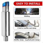 Car Exhaust Muffler Easy to Use Practical Parts for Auto Repair