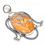 Malinga Jasper Gemstone Handmade 925 Sterling Silver Jewelry Pendant 3.07 n4f43