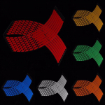 Veekindlad peegeldavad mootorratta mootorratta veljed, valged mootorrattakleebised Autokleebised punane