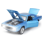 M&otilde;&otilde;tkava 1/32 Dodge Charger 1970 Repilca Valgusheli, Sulamist Diecast Tagasit&otilde;mmatav Lihasauto Mudel Miniatuur Laps Poiss J&otilde;ulukink M&auml;nguasi sinine