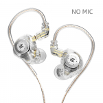KZ EDX Pro 3,5 mm juhtmega d&uuml;naamilised k&otilde;rvaklapid mikrofoniga k&otilde;rvasisesed Hifi k&otilde;rvaklapid M&uuml;rasummutavad k&otilde;rvaklappide kaabel Eemaldatav. No Mic valge