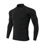 Meeste sportlik 3D Slim Fit k&otilde;rge elastsusega krae Kiiresti kuivav pikkade varrukatega Slim Fit kompressioon XL hall