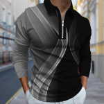 Polos&auml;rgid Meeste pikkade varrukatega keerdjoontega Tr&uuml;ki uus meeste polos&auml;rk pikkade varrukatega lukuga T-s&auml;rk top 7XL must