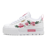 Puma Mayze Suuremate Laste Lillelise Tikandiga Laste Tennised Valge Fast-Pink Vine 397281-01 37.5