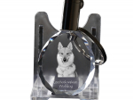 Czechoslovakian Wolfdog, Czechoslovak Vlcak - pendant with a photo of a dog, crystal key ring in a gift box, a unique gift by Art-Dog
