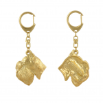 Schnauzer - Gilded key ring with dog in gift box, handbag decoration, luxury accessory by Art-Dog brand