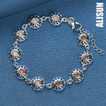 925 Sterlingh&otilde;be &Uuml;mmargune AAA Tsirkoon K&auml;ev&otilde;ru, Moekad Pulmaehted 20CM