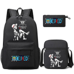 3 tk/komplekt Anime One Piece kott Suure mahutavusega Unisex seljakott &otilde;lakotiga, pliiatsikott, &otilde;pilase tarbed t&uuml;drukule, poisile, &otilde;pilase igap&auml;evane vaba aja seljakott