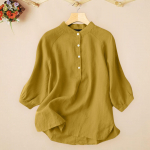 Naiste vabaaja s&auml;rgid V-kaelusega 3/4 varrukatega Mullav&auml;rvi n&ouml;&ouml;bid Linased topid T-s&auml;rgid Tee XXXL sinine