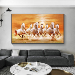 Animal Seven Running Horse &Otilde;lil&otilde;uendimaal Abstraktsed plakatid ja v&auml;ljatr&uuml;kid Seinapildid elutoa kodukaunistuseks Ilma raamita 20x40cm