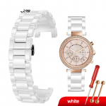 Klassikaline Notch keraamiline kellarihm 16-10mm 20-11mm 20-12mm k&auml;ekella rihm MK GC-le naiste meeste k&auml;ekellade rihm kruvikangiga liblikpandlaga 20-12mm