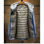 Meeste Vabaaja Soe Lukuga Jakk Talvine Suure Suurusega Denimjakk Pikk Parka Lumepaks Jakk XS