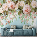 Moodne lihtne fototapeet &Otilde;limaal Lilled Seinamaalingud Elutuba Kodukaunistus Seinapaberid 3D 200 cm(W) x 140 cm(H)