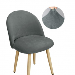 1/2/4/6 tk kumerad seljatoed tooli katted Velvet Duckbill tooli kate Madala seljaosa istme kate Hotelli baari kontori kodukaunistus 1 Pc elevandiluuvalge