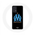 Coque Maniacase pour Samsung Galaxy A32 4G logo om olympique de marseille Noire Fond