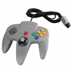 Manette de jeu pour Nintendo 64 - Contr&ocirc;leur filaire &agrave; vibrations pour jeux classiques N64 - Gris