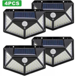 P&auml;ikesepatareiga aialamp - P&auml;ikeselamp - 100 LED-i - Veekindel - Liikumisandur - 3 valgustusrežiimi