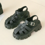 2024 Naiste Sandaalid Platvormiga Rooma Kingad 2024 Uus Suvi 2024 Madalad Sussid Vabaaja Kingad Rannaklapid Kleidislippersid Zapatillas 35 must