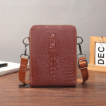 Mood Meeste Crossbody kotid Uue krokodilli tekstuuriga &otilde;lakotid Mood v&auml;ikesed lukuga mobiiltelefoni kotid Meeste &auml;rik&auml;ekotid