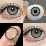 EYESHARE 2PCS Fashionable Color Contact Lenses, Plain Blue Contact Lenses, Dawn Blue Lenses, Pink Contact Lenses, Gray-White Lenses