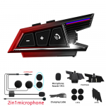 Bluetooth 5.3 kiiver peakomplekt juhtmevaba k&auml;ed-vabad k&otilde;ne telefonikomplekt mootorratta veekindel k&otilde;rvaklapid MP3 muusikapleier Moto k&otilde;lar