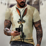 Angry Animal Graphic T-s&auml;rgid Meestele Mood Suured Naljakad 3D Prinditud Meeste Ts&auml;rgid Pullover L&uuml;hikeste varrukatega Meeste R&otilde;ivad Topid S