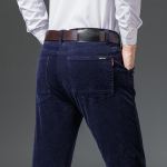 Uued S&uuml;gis- ja Talvised Meeste Sametist Vabaaja Elastsed Lahtised Sirge S&auml;&auml;rega P&uuml;ksid, &Auml;riline Trendikas Moekas Suure Suurusega P&uuml;ksid 34 safiirsinine v&auml;rv