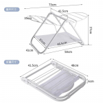 Riiete kuivatusrest, sokiklambritega, metallist pesurest, kokkupandav, ruumis&auml;&auml;stlik, eraldiseisev kuivatusrest, reguleeritava k&otilde;rgusega