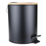 Vannitoa pr&uuml;gikast pedaalidega pehme sulguva elegantse disainiga bambusest kaanega 5L