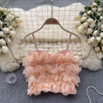 Suvine naiste kampsun Prantsuse v&otilde;rk Kolmem&otilde;&otilde;tmelised lilled K&otilde;rge v&ouml;&ouml;koht L&uuml;hike kampsunvest &Scaron;ikk &uuml;mber seotav pealisosa One size roosa