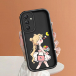 Pehme silikoonist ruudukujulise redeliga printimismustriga telefoni korpus T&auml;iskaanega kaamera p&otilde;rutuskindel kaitse kummist &uuml;mbris Samsungile Samsung A13 valge