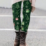 Naiste vabaaja j&otilde;ulumustriga &otilde;ues liibuvad elastsed joogap&uuml;ksid k&auml;rbitud p&uuml;ksid XXXL