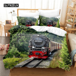 Rongivoodipesu Komplektid Tekikoti Komplektid 3D Voodipesu Digitaaltr&uuml;kiga Voodipesu Kuninganna Suuruses Voodipesu Komplekt Moodne Disain EU single(135x200cm)