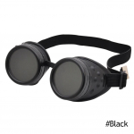 Heavy Metal Steampunk Mootorrattaprillid Gooti stiilis Juhiprillid Kaitseprillid Cosplay jaoks Halloweeni dekoratsioonid must