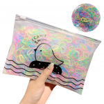 1000 / Pack Girl V&auml;rviline mood &uuml;hekordselt kasutatav kummipael elastne juuksepael