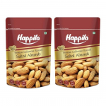 Happilo Premium California mandlid r&ouml;stitud ja soolatud 200 g (Pakis 2) | Badam Giri kuivatatud puuviljad | K&otilde;rge valgusisaldusega suupiste ja &uuml;litervislikud kr&otilde;mpsuvad p&auml;hklid