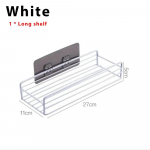 Vannitoa riiul Seinale paigaldatav nurka hoiuriiulid &Scaron;ampoonihoidik Kosmeetikahoidik, raud, du&scaron;&scaron; &auml;ravoolukorv Vannitoa korraldaja