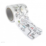 Masking tape large &agrave; colorier - Dinosaures 4,6 cm x 5 m