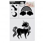 Pochoir de d&eacute;coration - Licorne valge