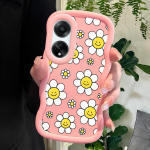 V&auml;rvitud muster Big Wave Edge pehme silikoon materjal Macaron telefoni &uuml;mbris p&otilde;rutuskindel kaitsev kummist &uuml;mbris OPPO Reno Realme jaoks OPPO A77S valge