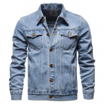 S&uuml;gis Meeste &Uuml;hev&auml;rvilised Denimjakid Mood Mootorrattur Vintage Teksajakid Meestele Slim Fit Puuvill Vabaaja Must Sinine Mantlid XXXXXL