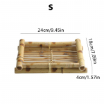1 tk Bambusest punutud kandik Loominguline Tai restorani tarvikud K&auml;sitsi valmistatud iseloomulik lauan&otilde;u Kagu-Aasia SML S