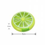 Uus mini v&auml;ike kaasaskantav reisivitamiinide tabletikarp, konteineri korraldaja, hoiutablett 7 p&auml;eva 7 v&otilde;rega tabletid, ravim kala&otilde;lid roheline