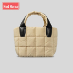 Suur armeeroheline ruuduline polsterdatud kott - Unisex puuvillane alla t&auml;idisega nailonist &otilde;lakott mustjasvalge