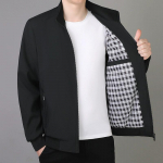 P&uuml;stkrae jakk meestele, pluss suuruses &uuml;hev&auml;rviline vabaaja pealisr&otilde;ivas, pendelr&auml;nd kerge &auml;ri meeste riietus 8XL must