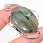 Labradorite Handmade 925 Sterling Silver Jewelry Pendant 2.36 h6b02