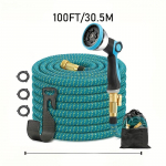 100 jala pikkune laiendatav ja m&otilde;ranemiseta aiavoolik 10-funktsionaalse otsikuga, 3/4-tollised t&auml;ismessingist liitmikud &ndash; kerge ja h&otilde;lpsasti hoiustatav 100FT sinine